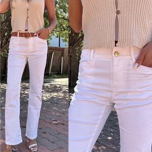 Bevy Flog Novel Bootcut Pant in White Check